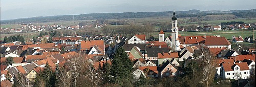 Panorama Stadtzentrum Geisenfeld